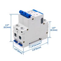 Interruptor Automático Miniatura Profesional de 2 Polos Chint Factory MCB-DZ47 NXB-63 Tipo C, Dispositivo Eléctrico que Cumple con las Normas CE, DP MCB de 1 a 63A
