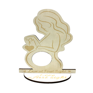 Cadre photo pliable moderne en MDF avec forme personnalisée pour photos de bébé (échographie) pour jeune maman – Idéal pour la décoration de chambre et la maison - Product Image 1