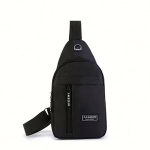 Sac bandoulière sport étanche pour homme avec trou pour écouteurs et logo personnalisé – Sac de poitrine pour homme - Product Image 2