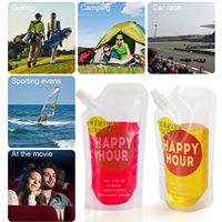 Emballage de stockage de l'eau de boisson transparent personnalisé pochette refermable réutilisable pour sauce sac d'emballage de liquide en plastique avec bec verseur
