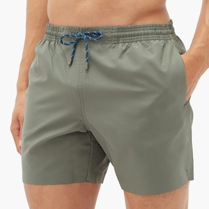 Eco amigable reciclado tela de secado rápido de Color sólido amarillo de Slim Fit los hombres pantalones cortos de playa - Product Image 5