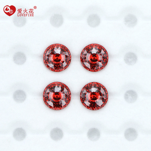 Venta de Fábrica, Circonita Cúbica de Grado 5A en Existencia, Forma Redonda, Corte Estrella Brillante, <span class=keywords><strong>Rojo</strong></span> Granate, 6.0mm-8.0mm, Piedra Preciosa Artificial - Product Image 2