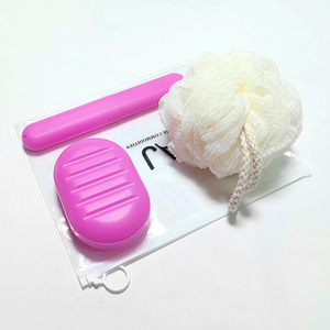 Set de Artículos de Aseo para Viaje, Kit de Cuidado Corporal de Plástico con Esponja y Cepillo, Colores Aleatorios, 25x18x9cm, para Uso en Viajes - Product Image 2