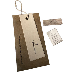 Cổ Điển Retro Thân Thiện Với Môi Cotton Linen Thẻ Mát Cậu Bé Áo Sơ Mi Dầu Giấy Nhãn Cho Quần Áo Giản Dị May Thẻ Đinh Tán - Product Image 5