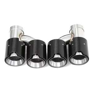 Karbon Fiber F10 F18 F11 BMW <span class=keywords><strong>M</strong></span> performans için M5 tarzı egzoz Quad İpuçları yükseltme mat/parlak - Product Image 1