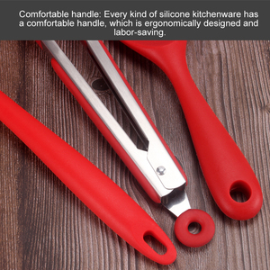 Juego de utensilios de cocina de silicona de 5 piezas al por mayor con mango de tubo espátula resistente al calor cuchara tornero para utensilios de cocina antiadherentes - Product Image 5
