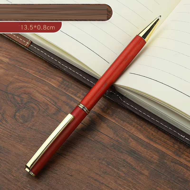 M001/penna a sfera in legno-vermiglio