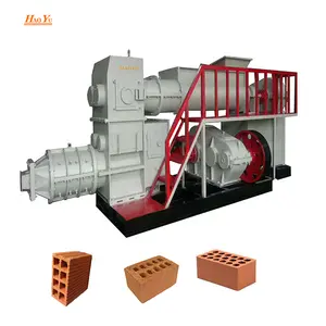 adobe Automatic Soil Red Mud Brick Maker Clay Brick Making Machine Two Stage Vacuum Extruder