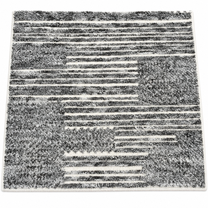 Tapis moderne abstrait noué à la main en laine de Nouvelle-Zélande écologique à poils ras - Product Image 4