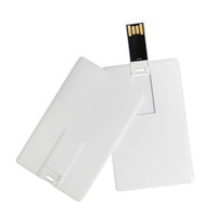 Mini pen drives duales de forma cuadrada de plástico superfino promocional logotipo personalizado 16GB 32GB negocios pvc tarjeta de crédito USB Flash Drives
