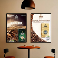 Acrylique ultra mince boîte à lumière signe affichage 3D LED publicité boîtes à lumière led mince boîte à lumière conseil pour boutique menu film