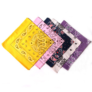 Tessuto personalizzato 100 cotone organico Paisley bianco nero <span class=keywords><strong>Bandana</strong></span> stampata unica - Product Image 5