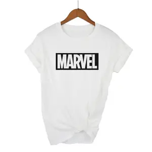 Fashion Harajuku Casual Women's T-Shirts Punk Rock MARVEL ts Cotton tumblr tshirt Casual Hipster For Famale Top graphic tees
