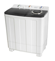 Black Top Lid 12KG Semi-Automatic Electric All-In-One Washer/Dryer Twin Tub Double Cylinder High Efficiency Grade 3 Energy