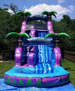 Tobogán Acuático Inflable Comercial Personalizado con Trampolín y <span class=keywords><strong>Piscina</strong></span> para Fiestas, PVC 7x3.3m, Personalizable - Product Image 1