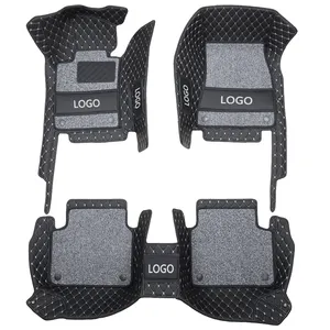 Eco PVC Leather Full Covered 3 Pieces First+Second Rows 5/7 Seats All Brands Vehicles Car Floor Mats