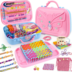 Kit de fabrication de bracelets d'amitié 6-en-1, kit de <span class=keywords><strong>métier</strong></span> <span class=keywords><strong>à</strong></span> <span class=keywords><strong>tisser</strong></span>, jouets, plus de 500 pièces, kits d'artisanat <span class=keywords><strong>pour</strong></span> enfants, multifonctionnel, <span class=keywords><strong>pour</strong></span> créer des bracelets - Product Image 1