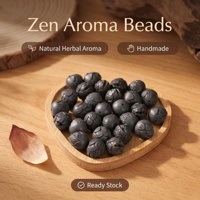 Perles d'encens aux herbes de lotus, ambregris et dragon noir, perles en vrac pour bricolage, yoga et méditation, en cristal, agate, jade, Bodhi, or et argent