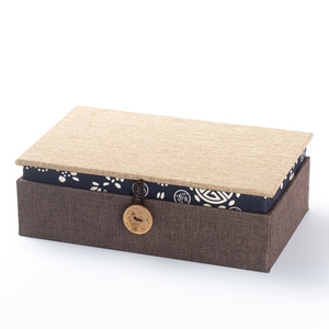 <span class=keywords><strong>Caja</strong></span> de taza doble de algodón y lino personalizada de gama alta hecha de madera y bambú para tazas de té Juegos de té Teteras - Product Image 6