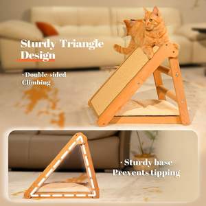 Rampe <span class=keywords><strong>à</strong></span> gratter pour chat Offre Spéciale meubles en bois pour chat grande planche <span class=keywords><strong>à</strong></span> gratter pliable chats <span class=keywords><strong>à</strong></span> gratter avec coussin - Product Image 2