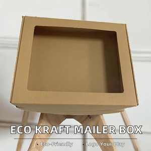 Biodegradable Recycled Materials Kraft Paper Mailer Packaging Box Custom Logo <b>Small</b> Size Corrugated Cardboard Shipping Box - Product Image 2