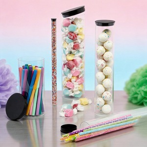 Transparent Petg <b>Plastic</b> <b>Tubes</b> With Screw Cap For Food Packaging 100Ml Capacity Reusable Storage Containers - Product Image 1