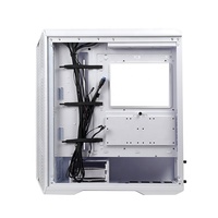 Upgrade Casing Komputer Panel PC I/O Kecepatan Tinggi dengan Panel Kaca Temper Depan dan Samping, Casing PC Gaming Full Tower
