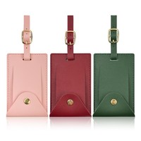 Étiquette de bagage de luxe en PU pour mariage, protection de la vie privée, avec logo personnalisé en relief, estampage or/argent
