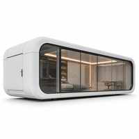 Maison préfabriquée moderne à parois épaisses, type Apple Cabin, maison mobile de luxe pour complexe hôtelier, camping, hôtel, entrepôt