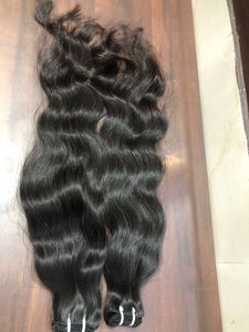 Prix de gros à l'exportation Noir brut ondulé qualité supérieure non traité 100% naturel donneur unique Extensions de cheveux humains du temple indien - Product Image 5