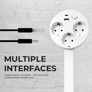 Yuvarlak evrensel soket koruyucu güç adaptör panosu uzatma kablosu priz elektrik çıkışı genişletici sopa - Product Image 4
