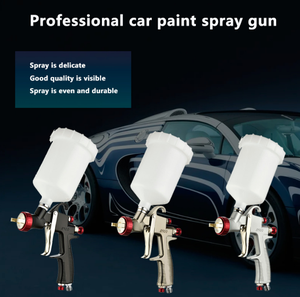 <span class=keywords><strong>Pistolet</strong></span> de pulvérisation à gravité LVLP R500 600cc pour voiture et tôle automobile, finition chromée noire personnalisable OEM - Product Image 4