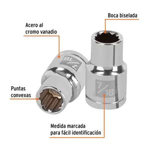 Juego de llaves de vaso de 12 puntas de 6 7/16 pulgadas, con accionamiento de 1/2 pulgada, TRUPER - Product Image 2