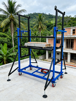 Plateforme élévatrice électrique robuste pour marchandises, monte-charge industriel, élévateur de fret d'entrepôt, système de garde-corps de sécurité, rail unique