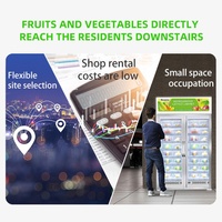 Distributeur automatique de collations entièrement automatique d'aliments frais en libre-service pour l'extérieur et les entreprises