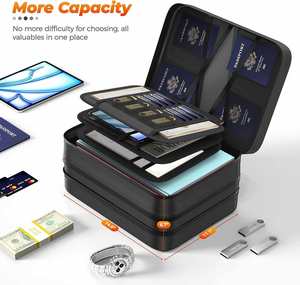 Organisateur de documents ignifuge et étanche grande capacité, boîte extensible portable avec fermeture éclair pour le rangement de fichiers à domicile et en voyage - Product Image 4