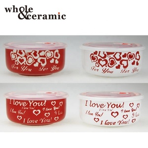 Chaudron en céramique bol à soupe et assiette service de vaisselle de restauration couverts de 5.5 pouces pour fruits de hamster - Product Image 4