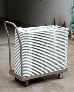 Carrito de silla de hierro y metal de hotel moderno para bares y restaurantes para muebles de hotel plegable de metal pesado y carro de marco de silla - Product Image 3