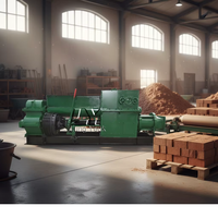 Machine automatique professionnelle de fabrication de briques creuses en argile rouge, équipement de production de blocs de terre-ciment 380V haute capacité 10000-12000