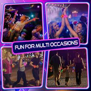 Pulseras LED Luminosas, Brazaletes Brillantes en la Oscuridad, Artículos para Fiestas, Bodas, Conciertos, Campamentos, Eventos Deportivos - Product Image 5