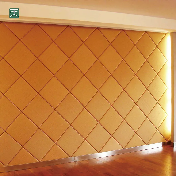 Tiange ev toplantı odası ses geçirmez inşa kumaş sarılmış Acustical paneli için duvar dekorasyon