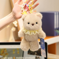 Porte-clés chat et chiot mignon en cours d'exécution poupée et cochon sac à dos accessoires Table compagnon poupée avec remplissage en coton PP
