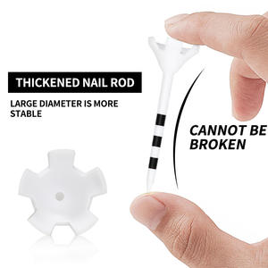 ทีพลาสติกสำหรับกอล์ฟแบบทนทาน ขนาดใหญ่ 83 มม. ฐานต่ำ 70 มม. รับทำโลโก้ ดีไซน์ห้าแฉก - Product Image 3