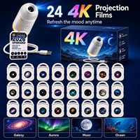 10 Projektions-Partylichter 2-in-1 Mini USB Galaxie-Sternprojektor ABS Sternenhimmel Ambiente-Lampe LED+GOBO Dimmbar mit Knopfbedienung für Partys