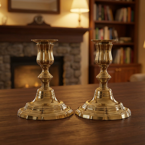 Support à bougie en laiton fait main, artisanat décoratif en laiton, DMB-199 - Product Image 1