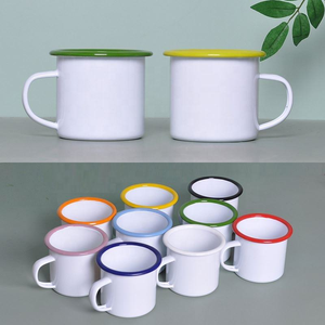 Tazas de café blancas con diseño de dibujos animados, juego de tazas de cerámica con serigrafía, regalos promocionales HUAWEI - Product Image 4