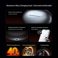 Auriculares Inalámbricos OWS F20 con Clip para Oreja, Personalizados OEM, BT 6.0, Asistente de Traducción IA, 40H de Batería, Carcasa de Aluminio, Venta al Por Mayor