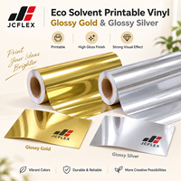 Matériaux Vinyle Autocollants Brillants Or et Argent Imprimables à Base de Solvant Écologique pour Affichages Publicitaires