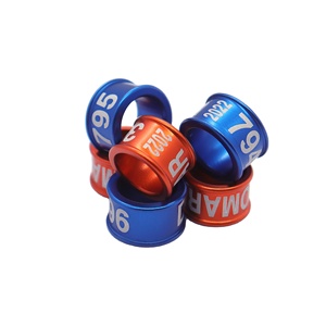 Beide Crimpen gebunden innen 10-16MM Aluminium Vogel Beinband Golden Supplier Hochwertiger <span class=keywords><strong>Ring</strong></span> Aluminium Papagei Taube Fuß ringe - Product Image 1