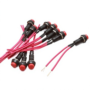 สวิตช์แตรรถยนต์ ปุ่มสีแดง 12V 24V สายไฟอเนกประสงค์สำหรับใช้ในยานยนต์ - Product Image 2
